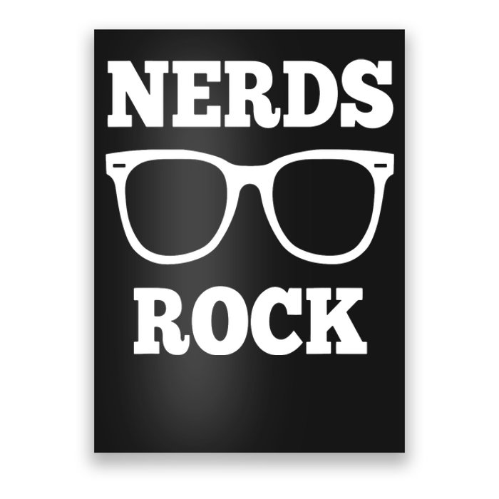 Funny Nerds Rock Gamer Geek Fun Cute Nerd Poster