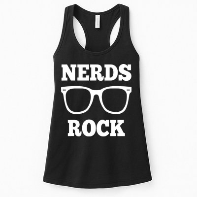 Funny Nerds Rock Gamer Geek Fun Cute Nerd Womens Tank Top