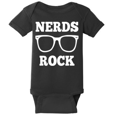 Funny Nerds Rock Gamer Geek Fun Cute Nerd Baby Bodysuit