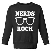 Funny Nerds Rock Gamer Geek Fun Cute Nerd Toddler Sweatshirt