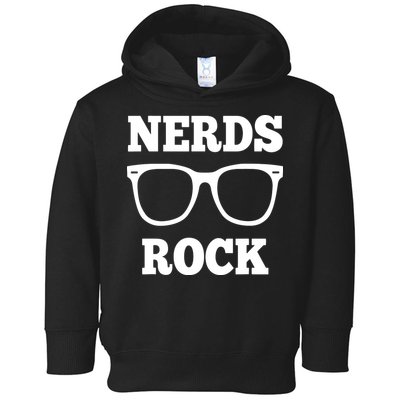 Funny Nerds Rock Gamer Geek Fun Cute Nerd Toddler Hoodie