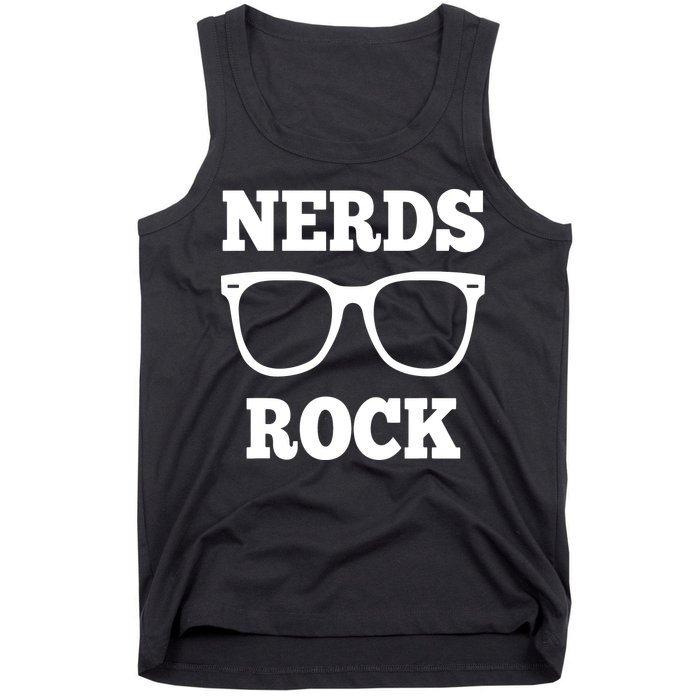 Funny Nerds Rock Gamer Geek Fun Cute Nerd Tank Top
