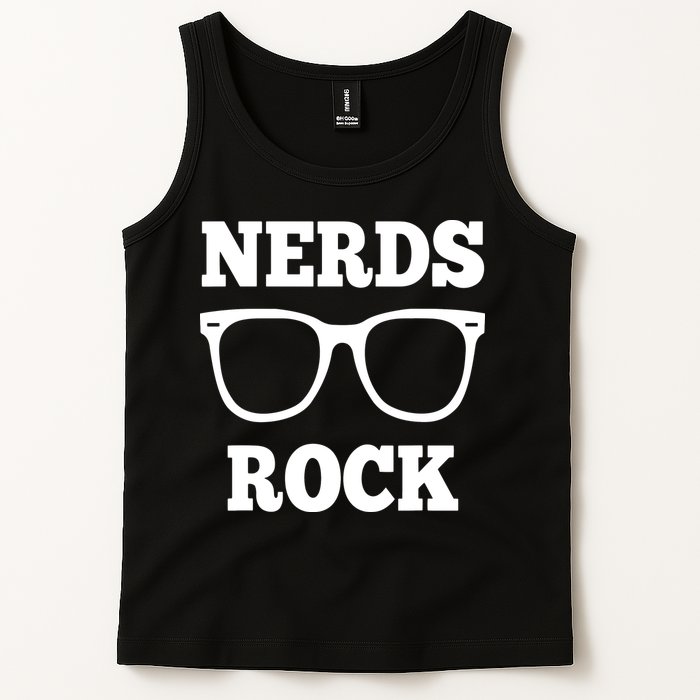 Funny Nerds Rock Gamer Geek Fun Cute Nerd Tank Top