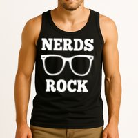 Funny Nerds Rock Gamer Geek Fun Cute Nerd Tank Top