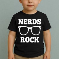 Funny Nerds Rock Gamer Geek Fun Cute Nerd Toddler T-Shirt