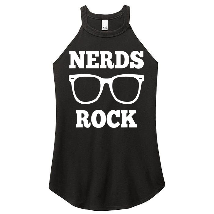 Funny Nerds Rock Gamer Geek Fun Cute Nerd Women's Perfect Tri Rocker Tank
