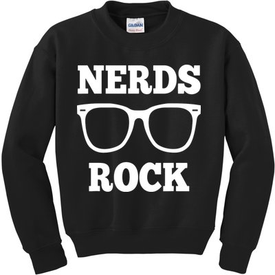 Funny Nerds Rock Gamer Geek Fun Cute Nerd Kids Sweatshirt