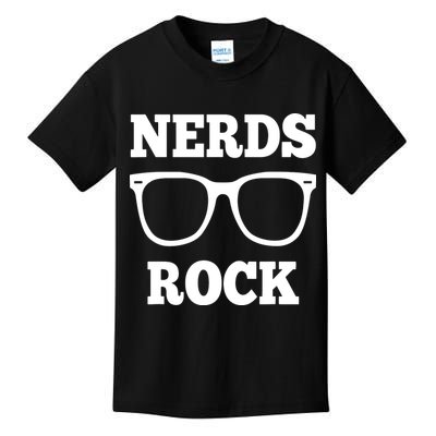 Funny Nerds Rock Gamer Geek Fun Cute Nerd Kids T-Shirt