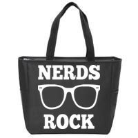 Funny Nerds Rock Gamer Geek Fun Cute Nerd Zip Tote Bag