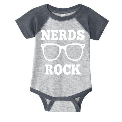 Funny Nerds Rock Gamer Geek Fun Cute Nerd Infant Baby Jersey Bodysuit