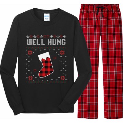 Funny Nice Rack Well Hung Ugly Funny Fun Couples Christmas Long Sleeve Pajama Set