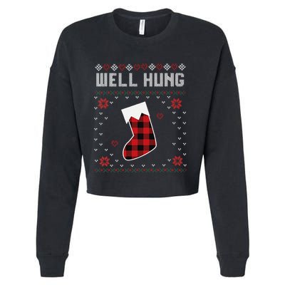 Funny Nice Rack Well Hung Ugly Funny Fun Couples Christmas Cropped Pullover Crew