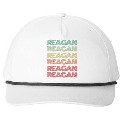 First Name Reagan Girl Retro Personalized Groovy 60s Snapback Five-Panel Rope Hat