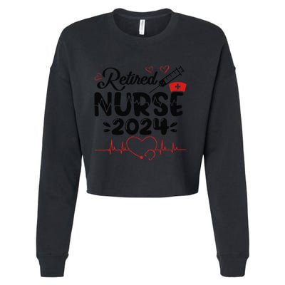 Funny Nurse Retirement Retired Nurse Gifts 2025 Cropped Pullover Crew