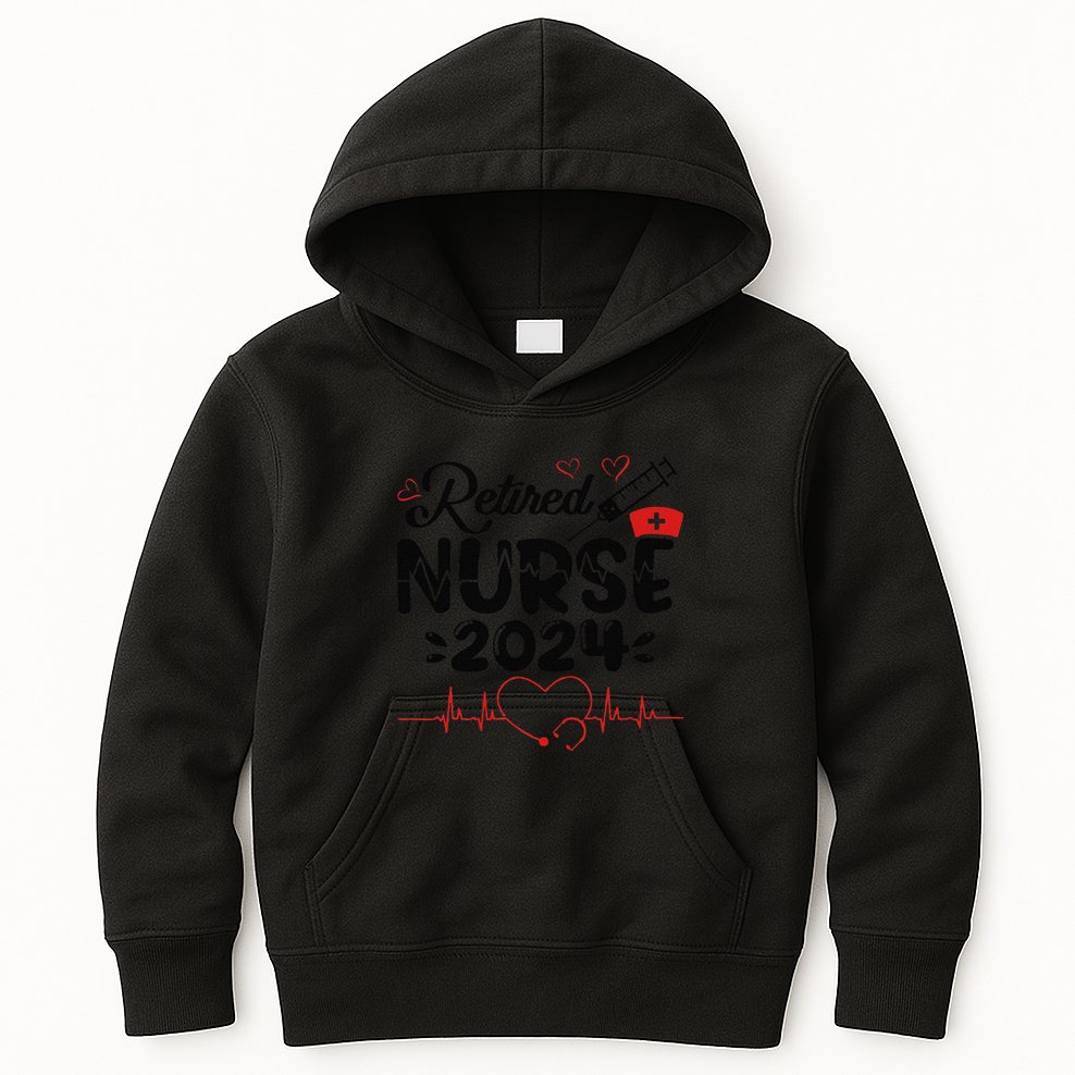 Funny Nurse Retirement Retired Nurse Gifts 2025 Kids Hoodie