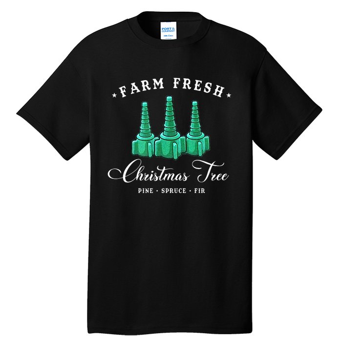 Funny Nurse Respiratory Therapist Farm Fresh Christmas Tree  Tall T-Shirt