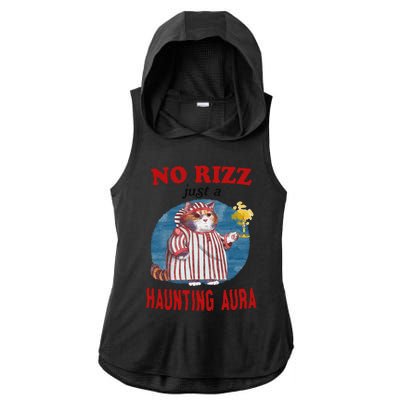 Funny No Rizz Just Haunting Aura Gift Ladies PosiCharge Tri-Blend Wicking Draft Hoodie Tank