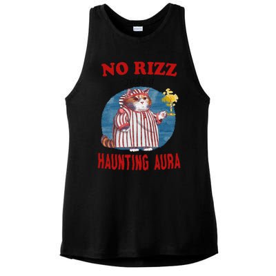 Funny No Rizz Just Haunting Aura Gift Ladies PosiCharge Tri-Blend Wicking Tank