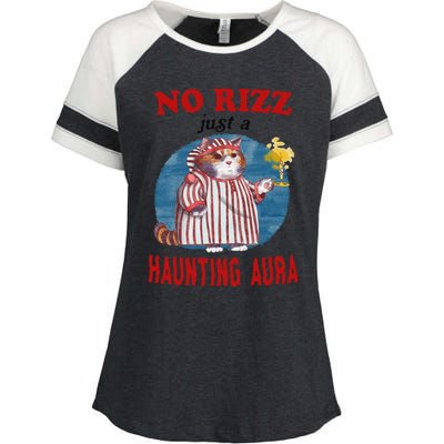 Funny No Rizz Just Haunting Aura Gift Enza Ladies Jersey Colorblock Tee