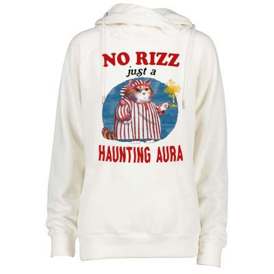 Funny No Rizz Just Haunting Aura Gift Womens Funnel Neck Pullover Hood