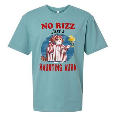 Funny No Rizz Just Haunting Aura Gift Sueded Cloud Jersey T-Shirt