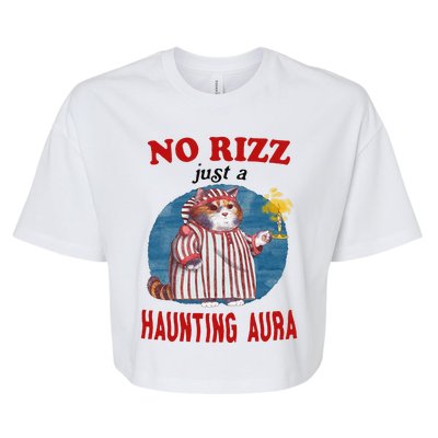 Funny No Rizz Just Haunting Aura Gift Bella+Canvas Jersey Crop Tee