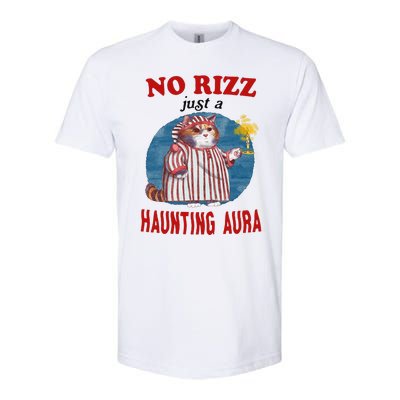 Funny No Rizz Just Haunting Aura Gift Softstyle® CVC T-Shirt