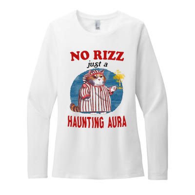 Funny No Rizz Just Haunting Aura Gift Womens CVC Long Sleeve Shirt