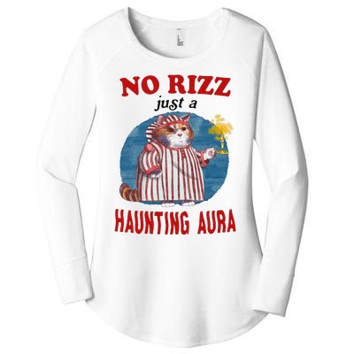 Funny No Rizz Just Haunting Aura Gift Women's Perfect Tri Tunic Long Sleeve Shirt