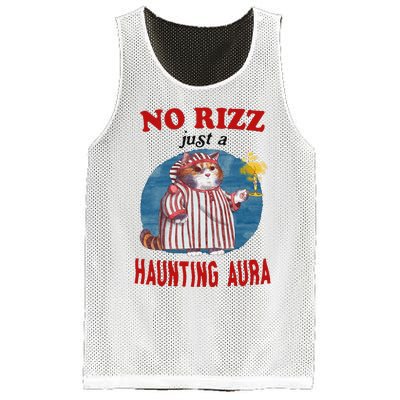 Funny No Rizz Just Haunting Aura Gift Mesh Reversible Basketball Jersey Tank