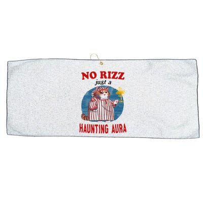 Funny No Rizz Just Haunting Aura Gift Large Microfiber Waffle Golf Towel