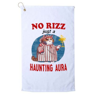 Funny No Rizz Just Haunting Aura Gift Platinum Collection Golf Towel