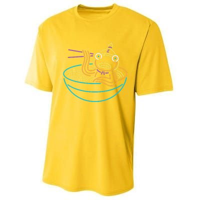 Fishstick Neon Ramen Bowl Center Icon Performance Sprint T-Shirt