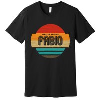 Fabio Name Retro Vintage Sunset Limited Edition Premium T-Shirt