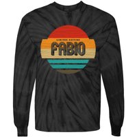 Fabio Name Retro Vintage Sunset Limited Edition Tie-Dye Long Sleeve Shirt