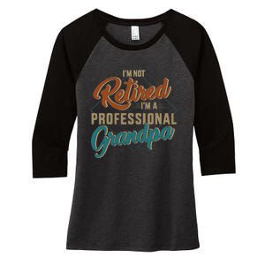 Funny not retired professional grandpa for father's day Women's Tri-Blend 3/4-Sleeve Raglan Shirt