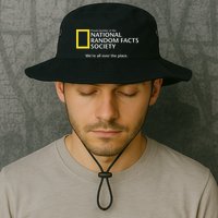 Funny National Random Facts Society For Odd Memory People Bucket Hat