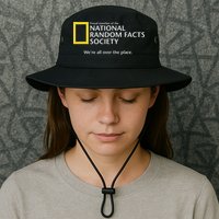 Funny National Random Facts Society For Odd Memory People Bucket Hat