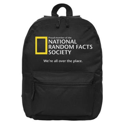 Funny National Random Facts Society For Odd Memory People 16 in Basic Backpack