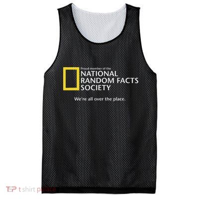 Funny National Random Facts Society For Odd Memory People Mesh Reversible Basketball Jersey Tank