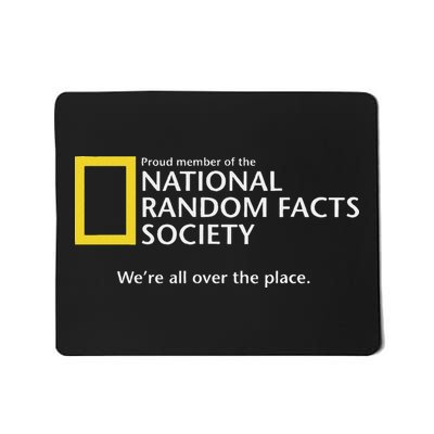 Funny National Random Facts Society For Odd Memory People Mousepad