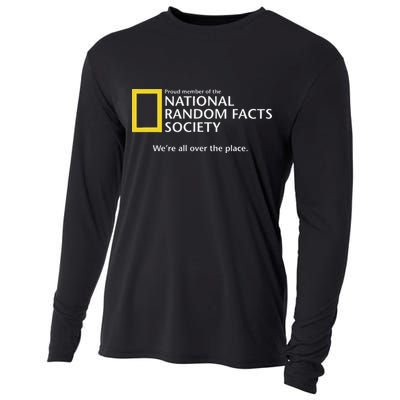 Funny National Random Facts Society For Odd Memory People Cooling Performance Long Sleeve Crew