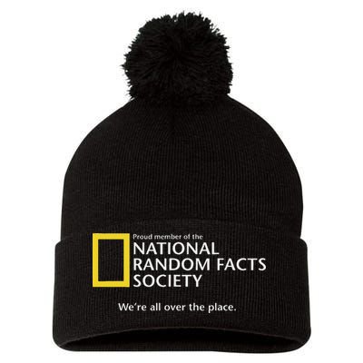 Funny National Random Facts Society For Odd Memory People Pom Pom 12in Knit Beanie
