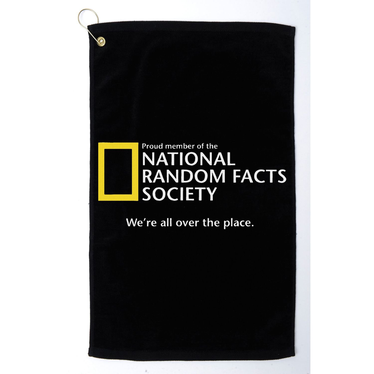 Funny National Random Facts Society For Odd Memory People Golf Towel