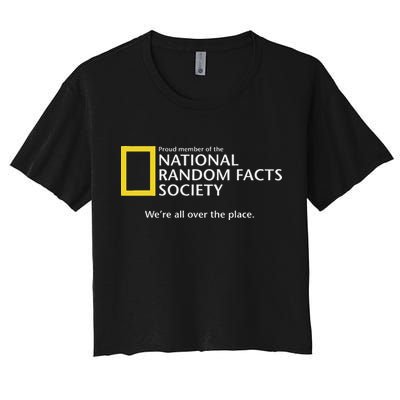 Funny National Random Facts Society For Odd Memory People Crop Top