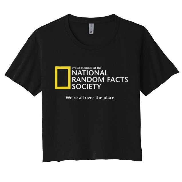 Funny National Random Facts Society For Odd Memory People Crop Top