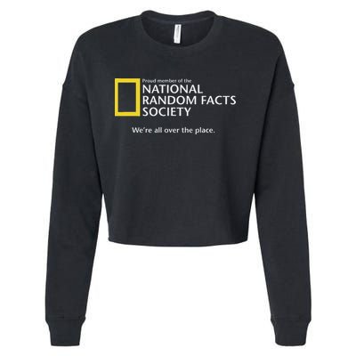 Funny National Random Facts Society For Odd Memory People Cropped Pullover Crew