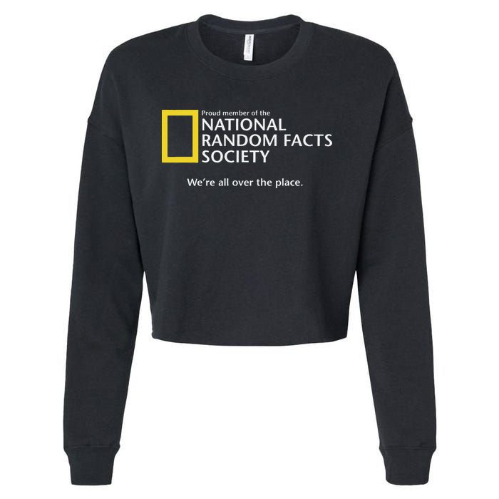 Funny National Random Facts Society For Odd Memory People Cropped Pullover Crew