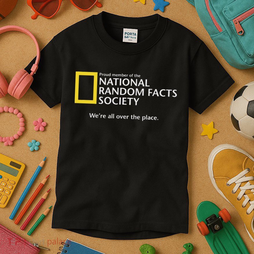 Funny National Random Facts Society For Odd Memory People Kids T-Shirt
