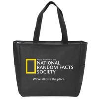 Funny National Random Facts Society For Odd Memory People Zip Tote Bag